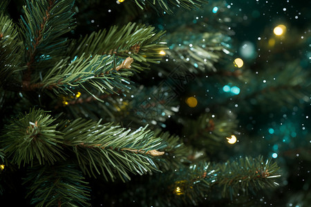 节日铃铛装饰装饰圣诞树背景