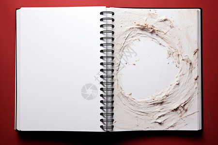白色笔记本子样式打开的笔记本背景