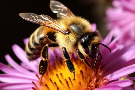 蜜采集花粉的蜂图片