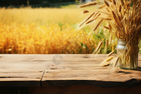 金色的麦田背景图片