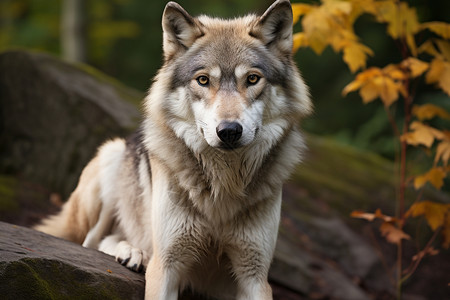 孤独的狼灰色野狼高清图片