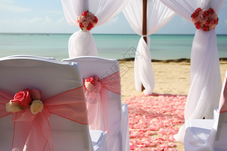 沙滩婚礼背景图片