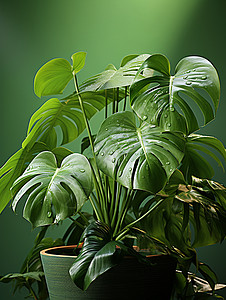 光亮映衬下的植物背景图片