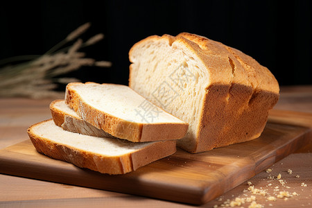 美味健康的烤面包背景图片