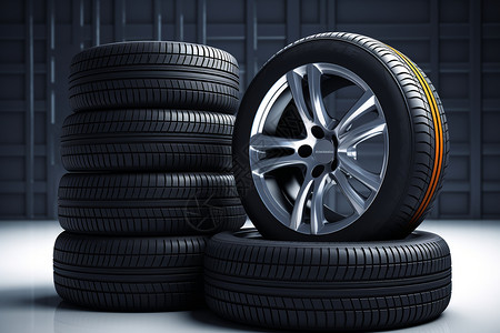 橡胶轮胎轮胎生产高清图片