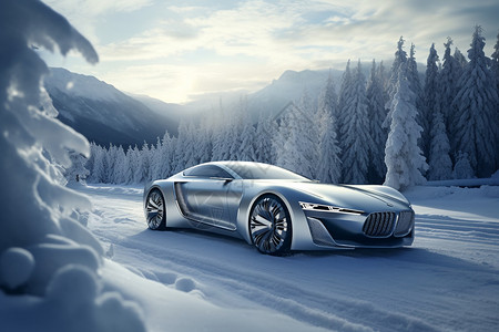 奥迪汽车美丽冰雪世界设计图片