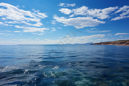 湛蓝的海洋湛蓝波涛高清图片