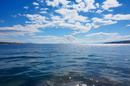 蓝天白云海洋图片