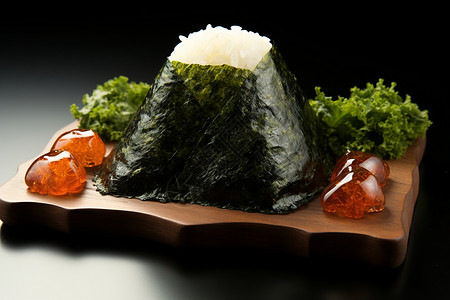 美味的海苔饭团图片