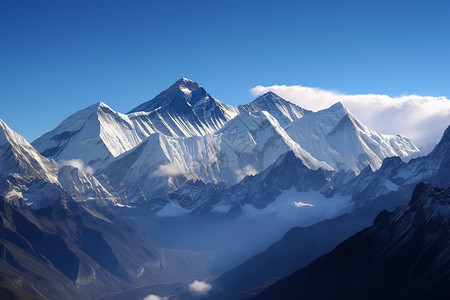 珠穆朗玛峰的风景图片