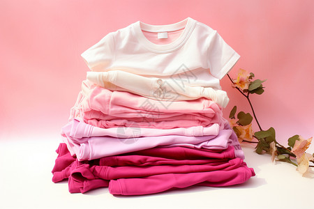 粉色服装素材粉色的T恤背景