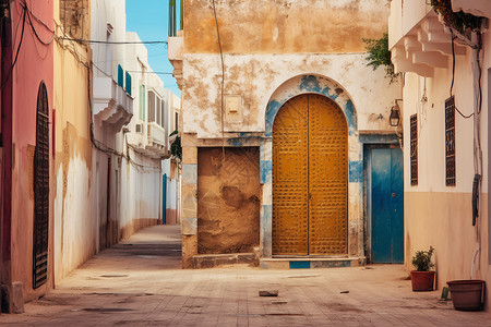 摩洛哥风情古城背景