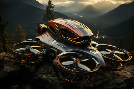 未来世界的飞行汽车图片