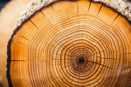 年轮木纹树木的年轮背景