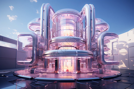 未来奇幻的建筑背景图片