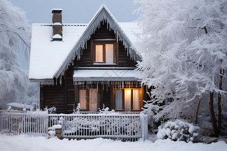 冬日雪屋雪屋的建筑高清图片