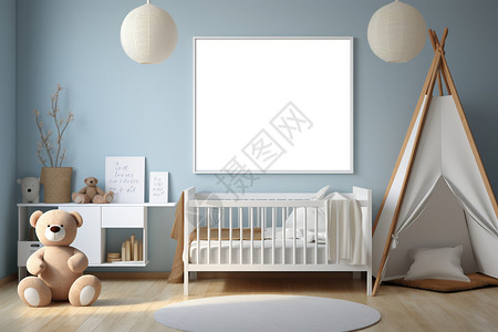 海报婴儿素材婴儿房间背景