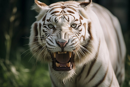 凶猛的白虎孟加拉白虎高清图片