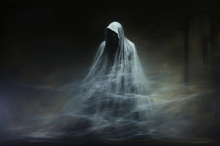 可爱幽灵鬼魂恐怖的插图插画