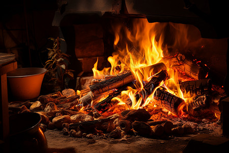 燃烧的火柴壁炉火柴高清图片