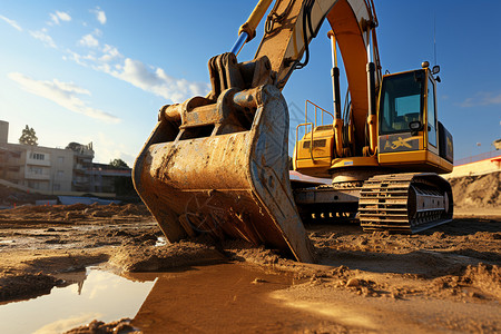 建筑工地上的泥泞图片