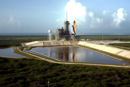 火箭发射地背景图片