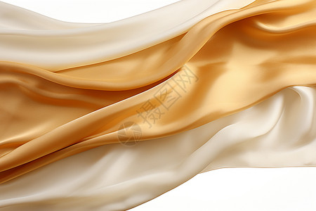 白金色丝绸白布料素材高清图片