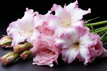 盛开的剑兰花背景图片