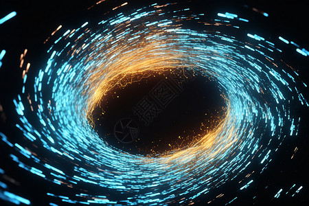 未来科幻的流动黑洞图片