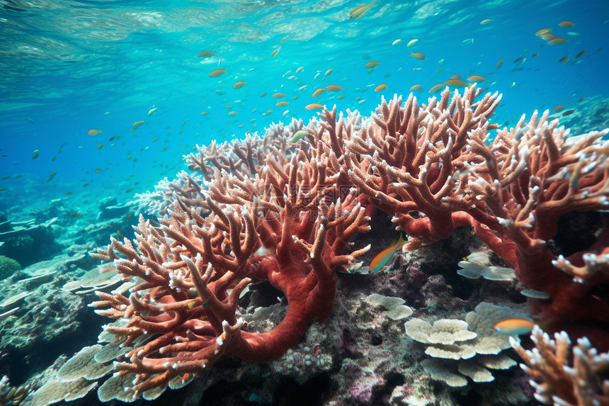 海底的礁石图片