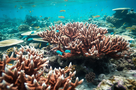 美丽的海底珊瑚图片