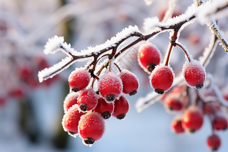 冬日里的浆果图片