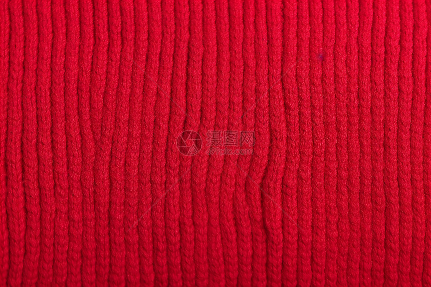 红色的针织织物图片