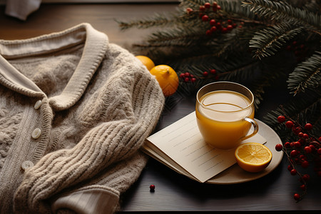 毛衣和柠檬茶图片