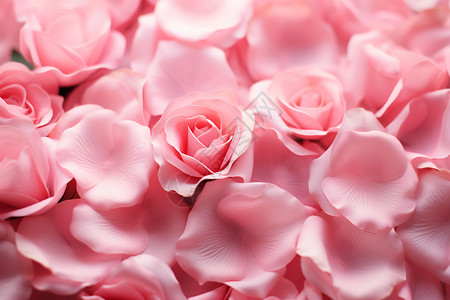 粉花瓣和玫瑰高清图片