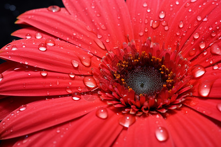 湿润的红花背景图片