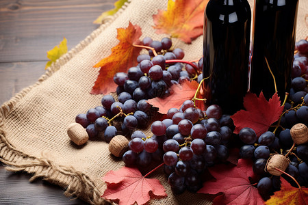 健康醇香的葡萄和酒精图片
