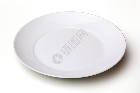 空白盘子白色背景下的空盘子背景