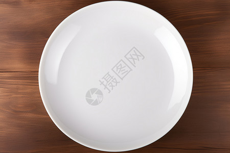 圆形餐桌餐桌上的空白餐具背景