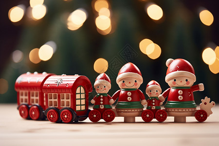 圣诞玩具火车背景图片