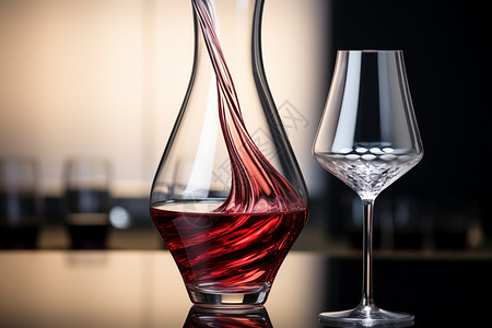玻璃杯中溅起的红酒背景图片