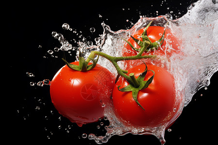 蔬菜清洗番茄洗涤背景