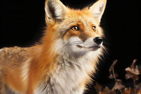 狐狸观察动物狩猎图片