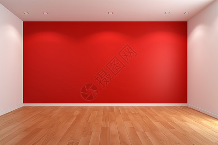 红墙房间背景图片