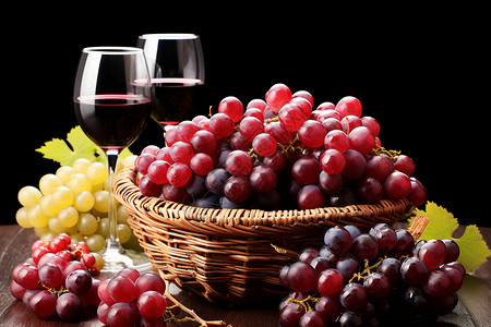 夏季葡萄食物背景图片