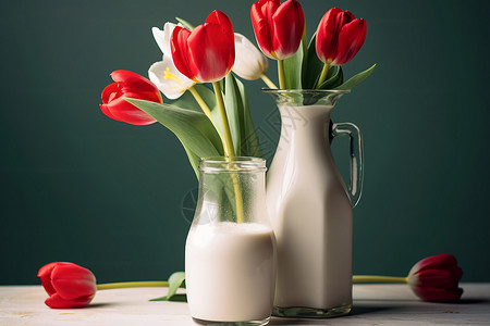 花瓶里的牛奶图片