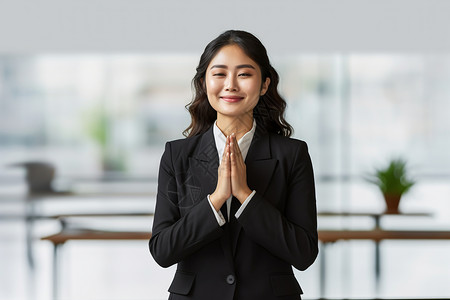 自信的商务女士背景图片