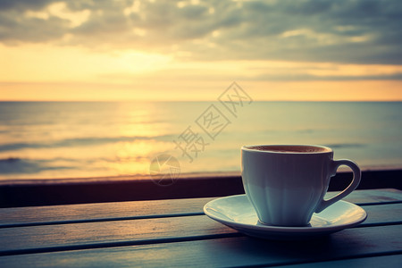 咖啡与美景图片