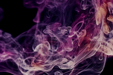升腾紫色烟雾烟雾质感插画