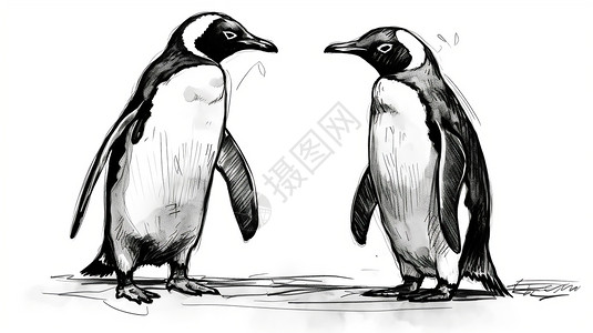 两只企鹅图片